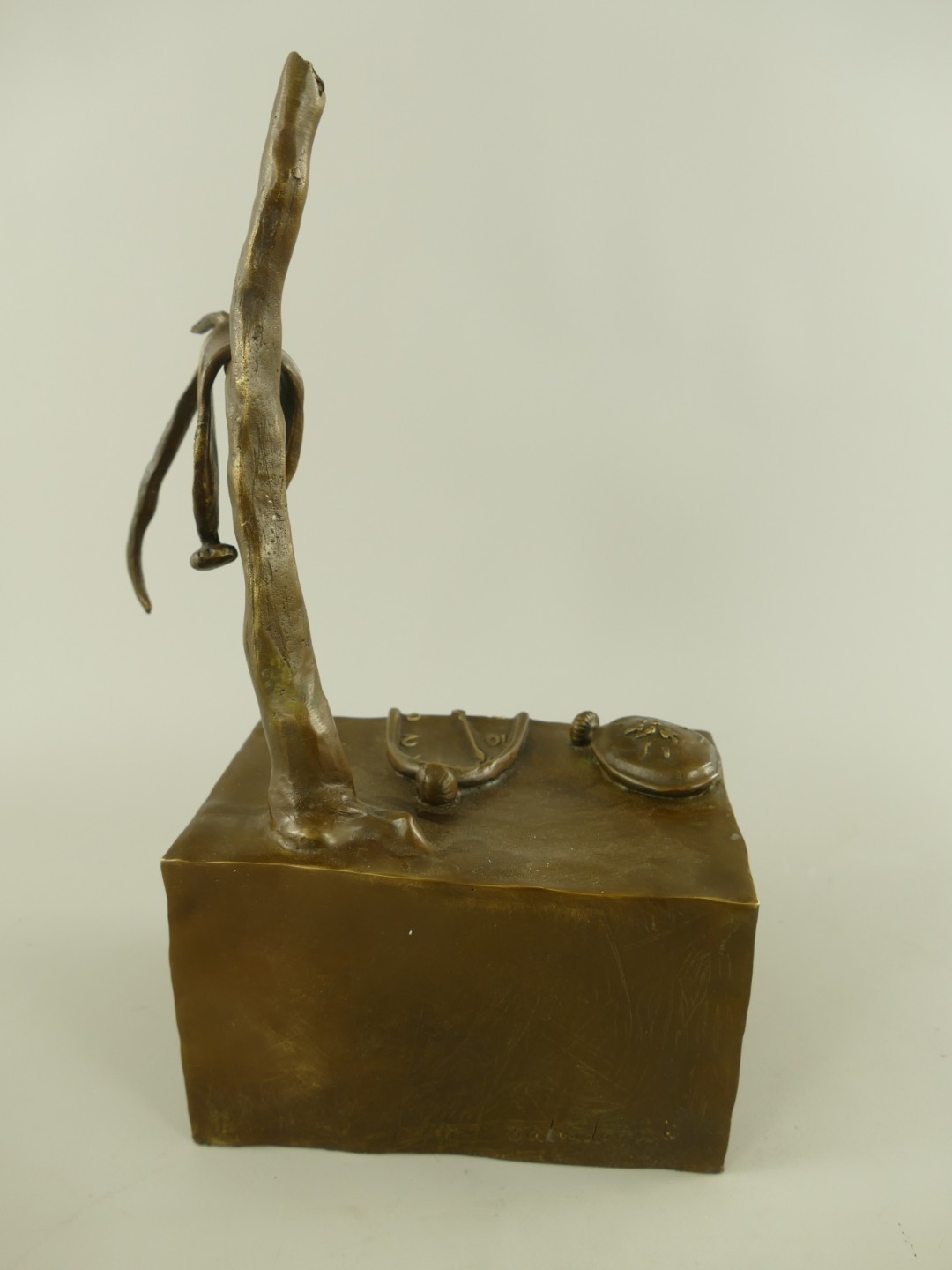 Figur Bronze fließende Uhren H.36cm