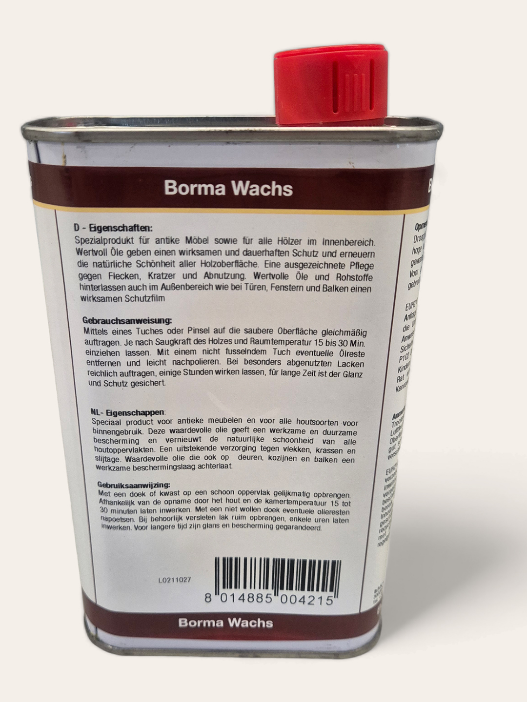 *NT Borma Restaurierungsöl 0,5ltr. Farbe Mittel!!!