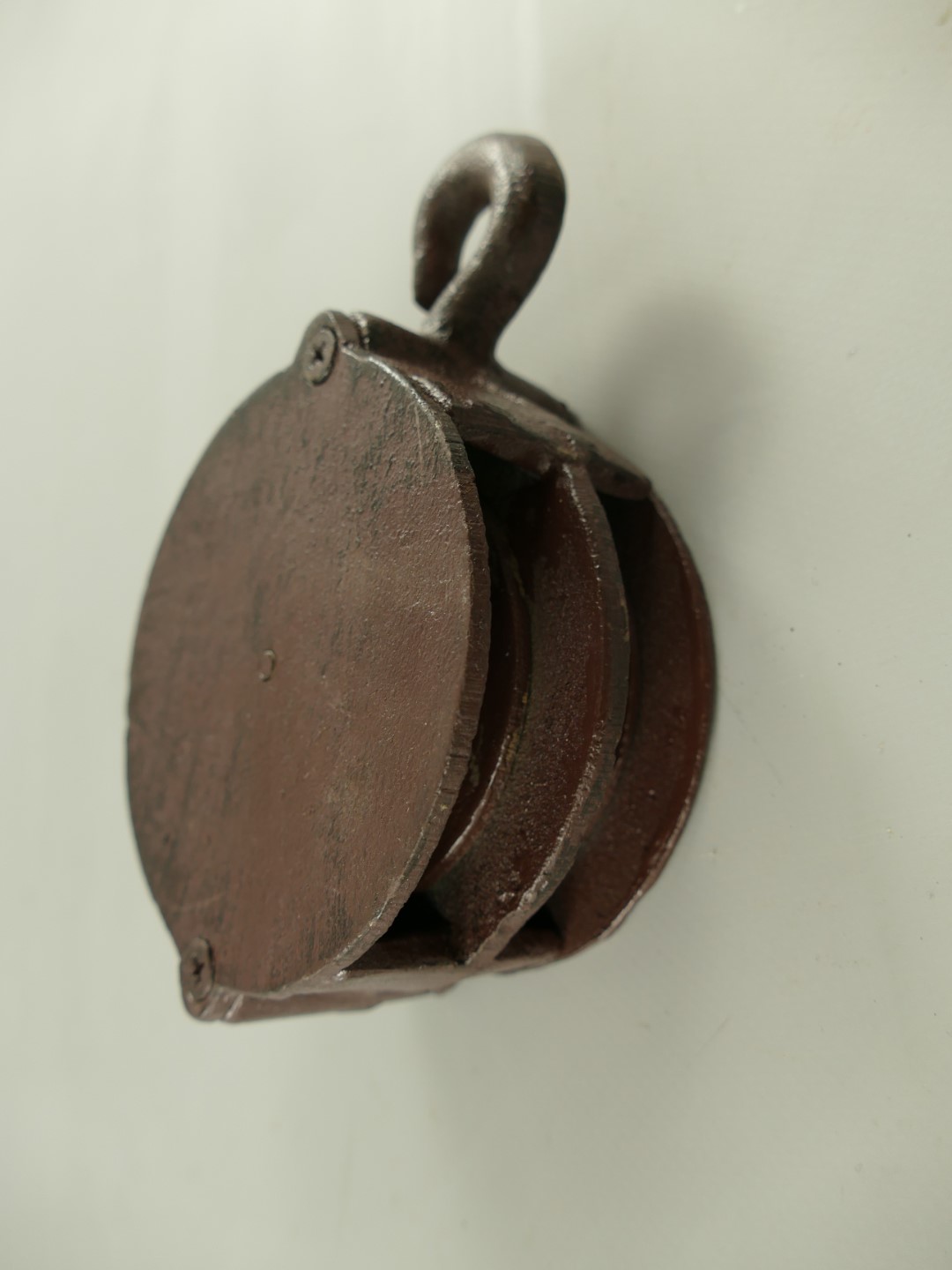 RAUS*PREIS Riemenscheibe Eisen braun Farb. H.15cm
