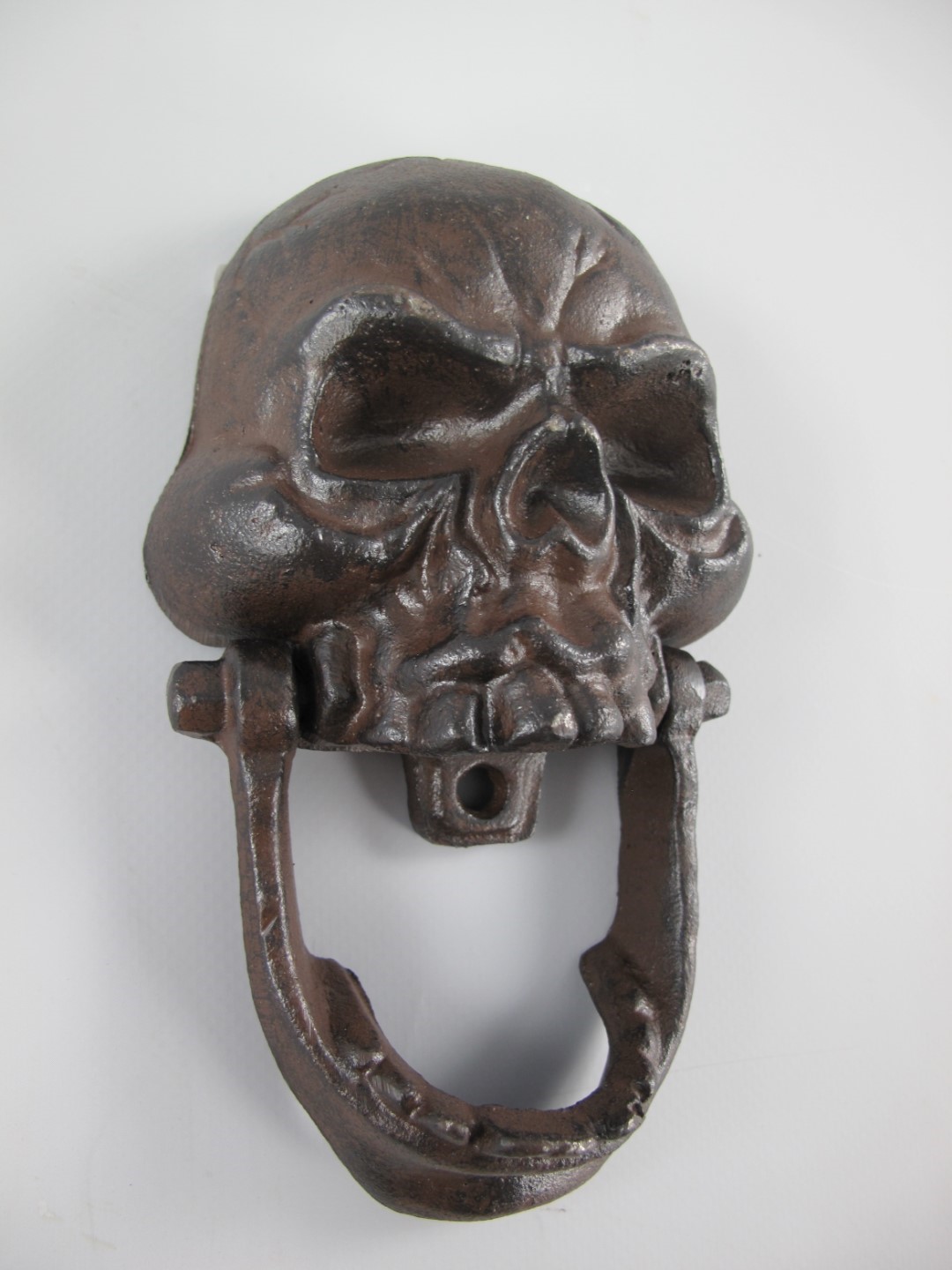 Türklopfer Eisen rust. braun Totenkopf H.18x11cm