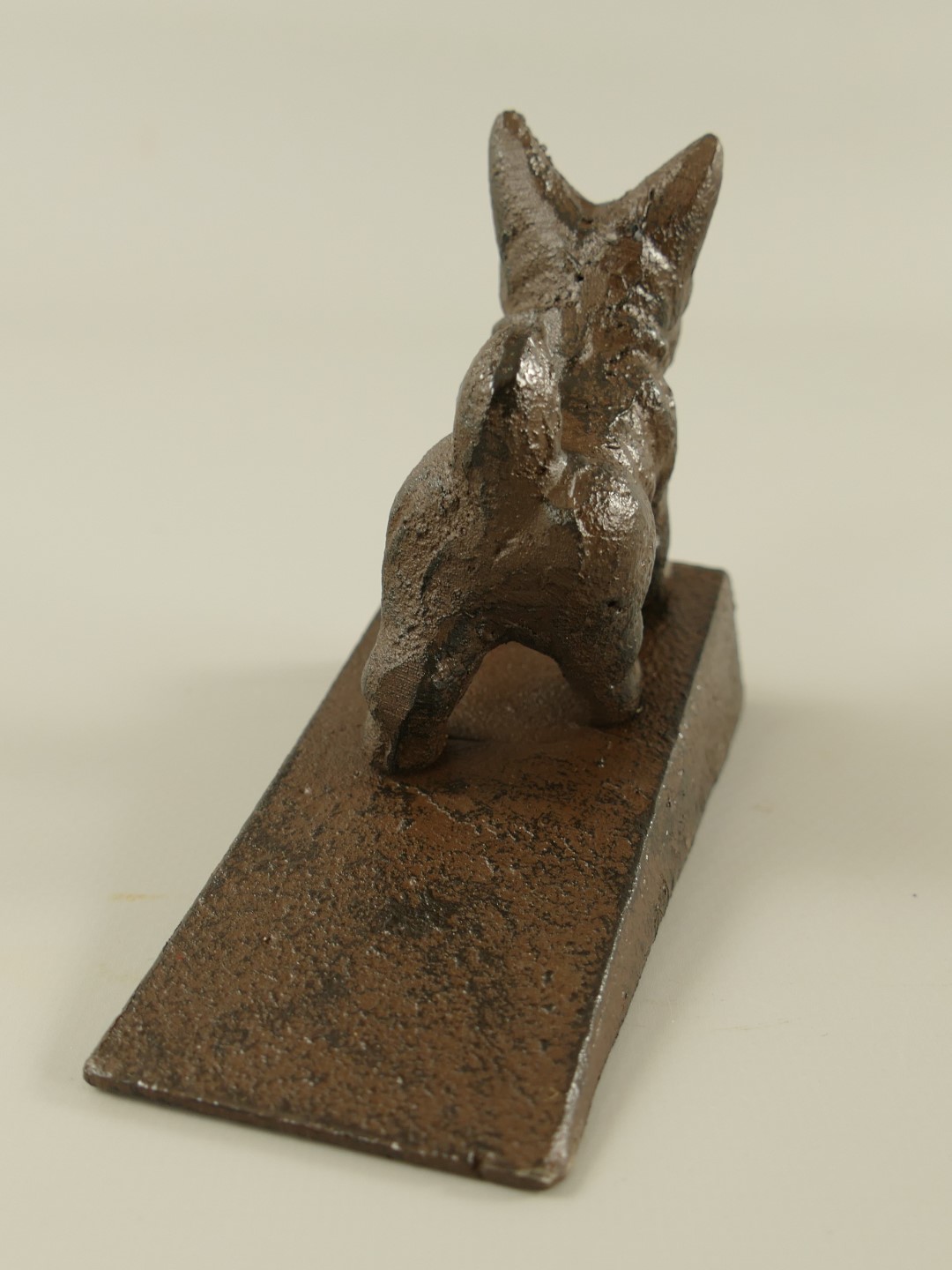 Türstopper Hund Gußeisen rustikal braun H.9cm