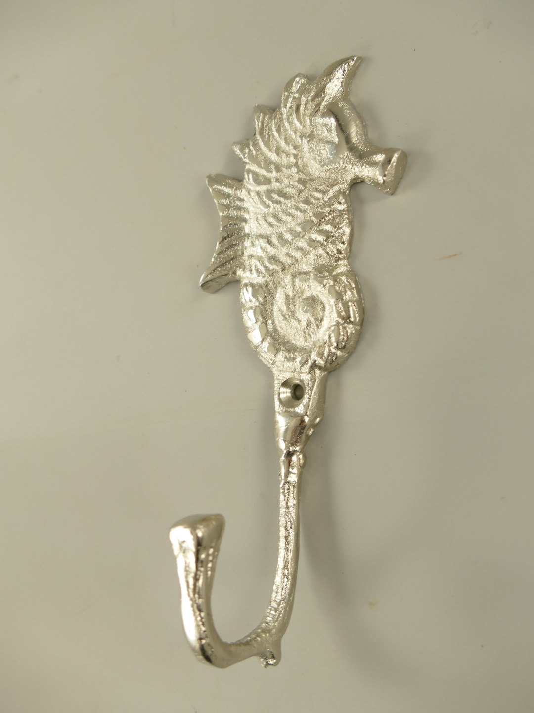 *ANG. Haken Seepferdchen Alu vernickelt  H.18cm