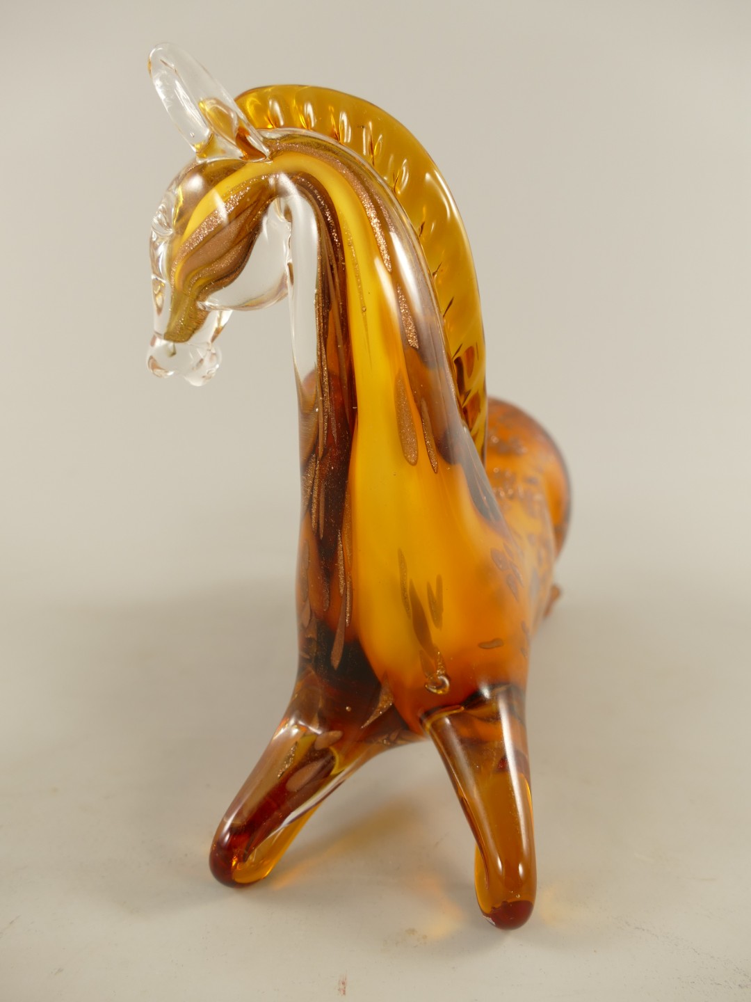 Glasfigur Pferd farbe L.24x18x10cm