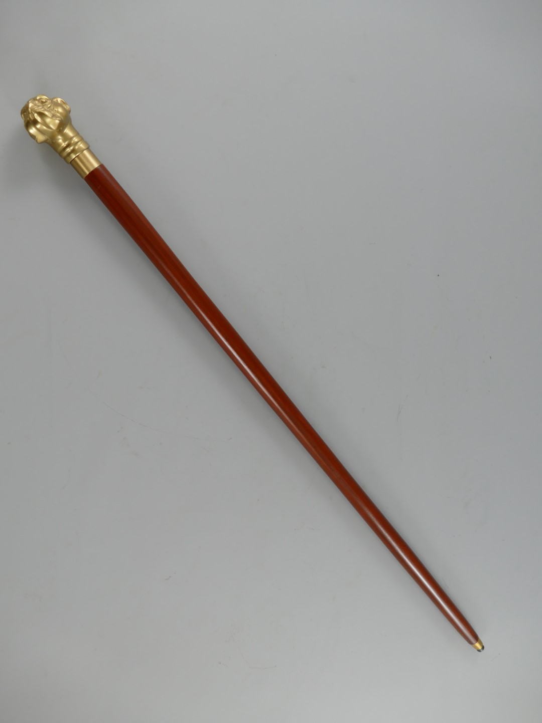 Spazierstock Hund Messing brüniert L.94cm