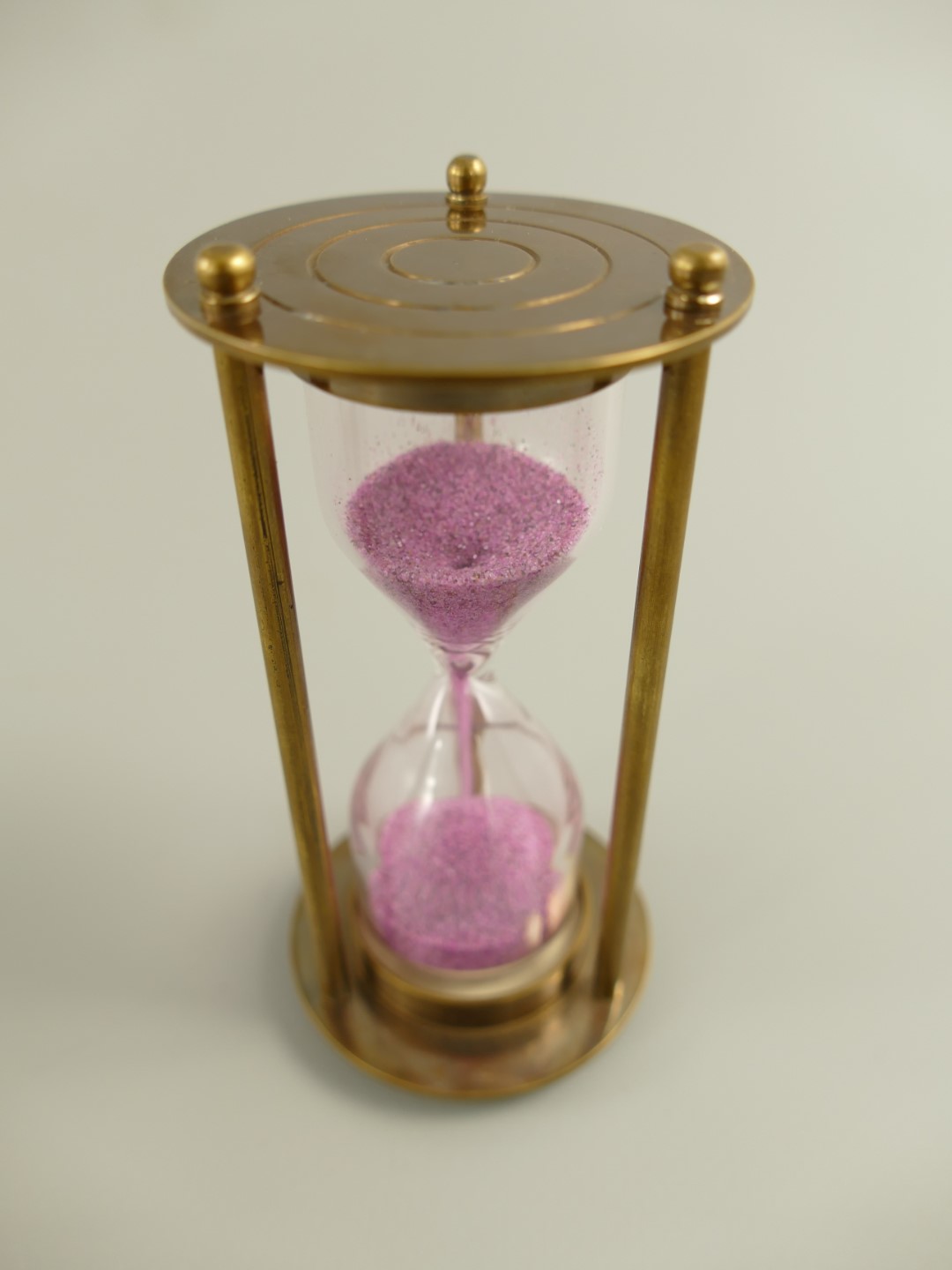 Sanduhr Messing brüniert H.10x5cm