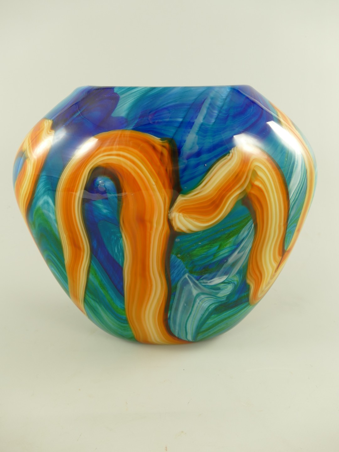 Glas Vase farbe H.28cm