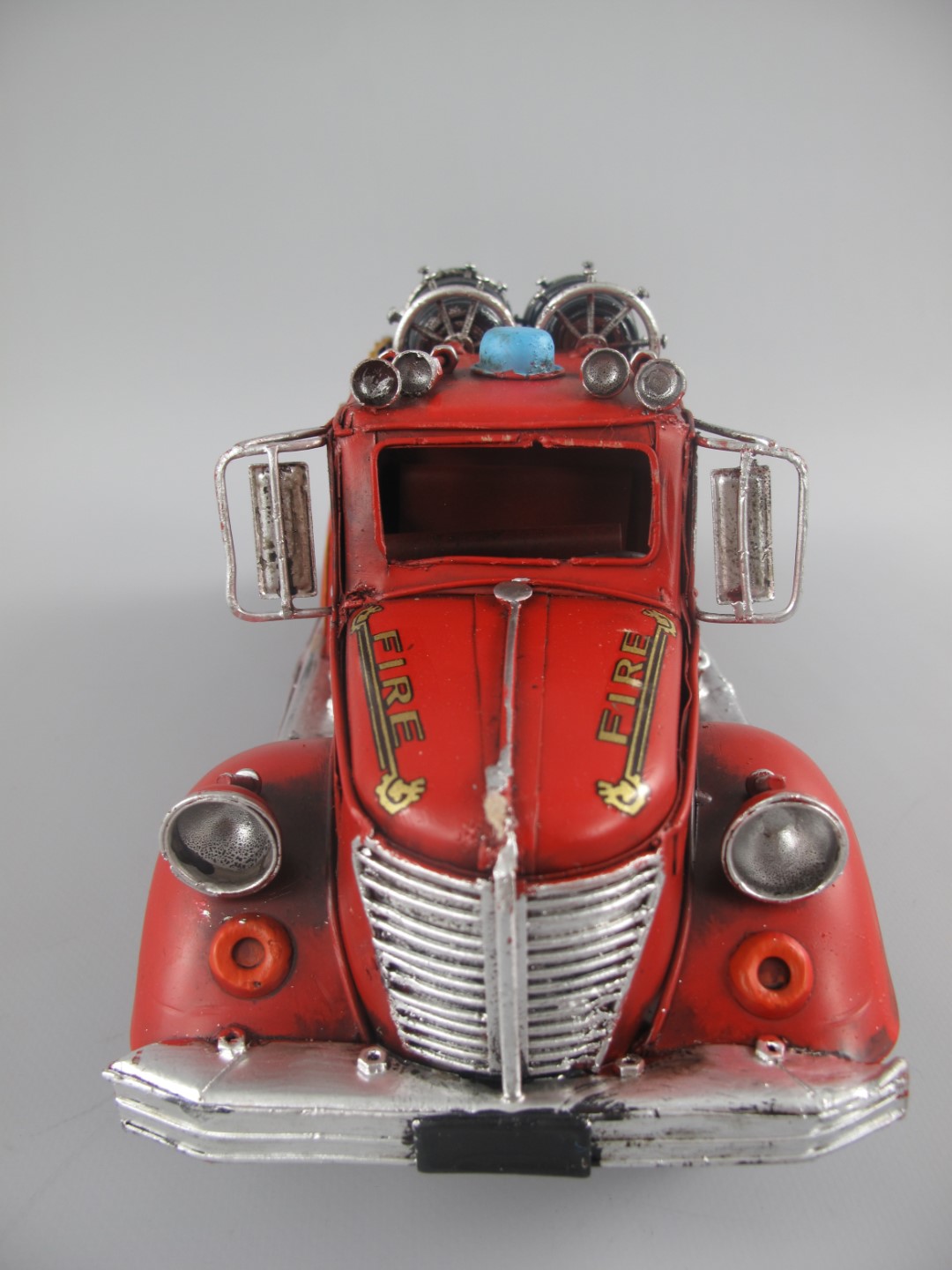 Feuerwehrwagen Antik Eisen L.33x14x12cm