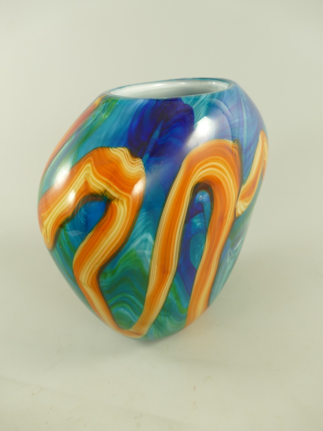 Glas Vase farbe H.28cm