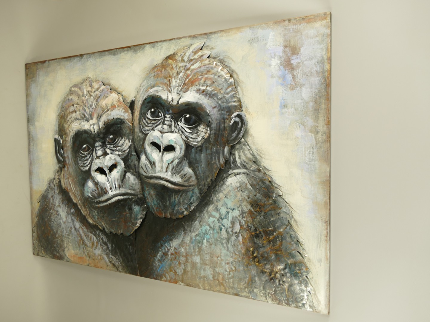 (*) Metallbild (3D) Eisen Affe L.120x80cm