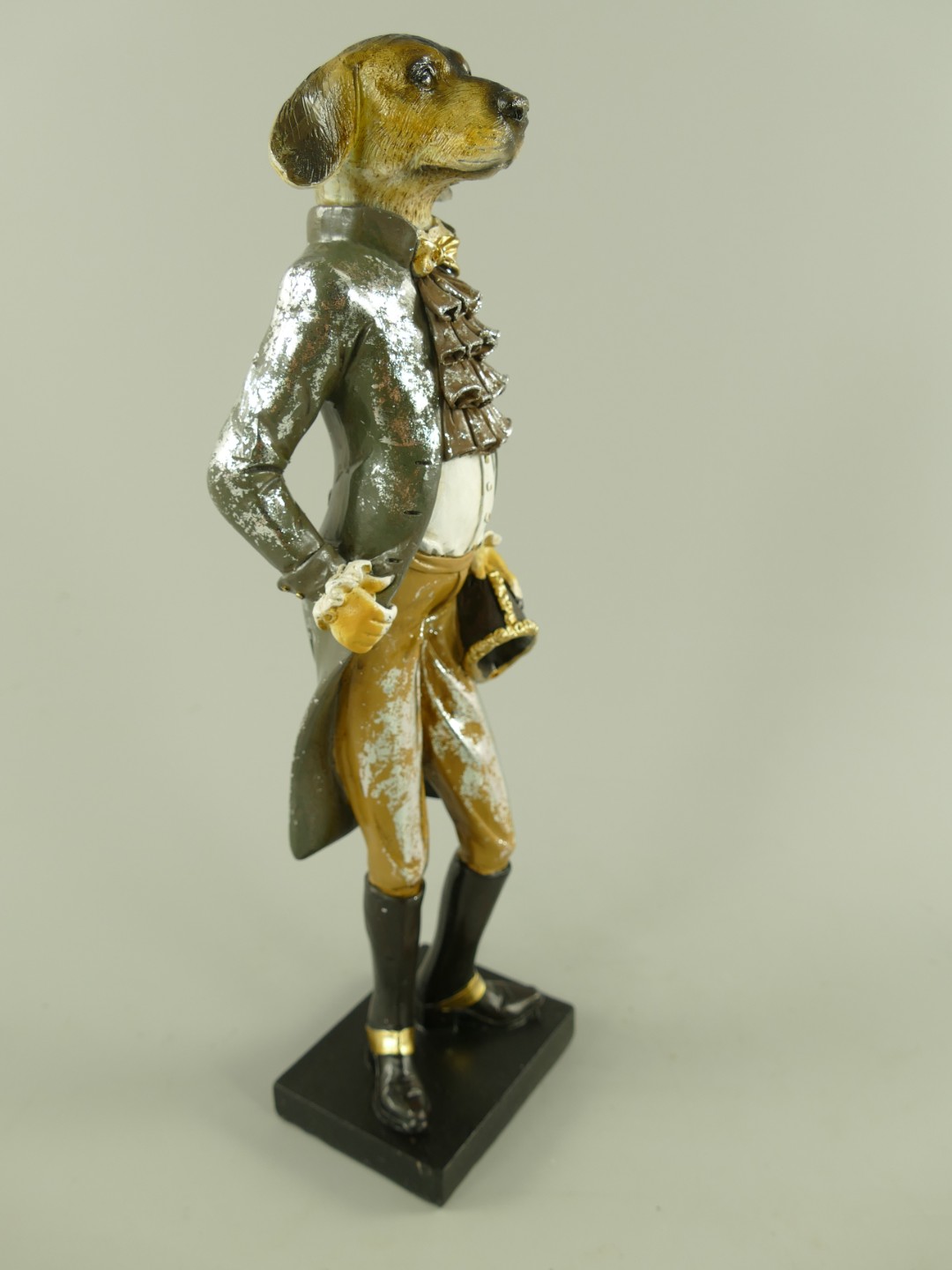 Figur Polystein Hund farbig H.34x9x7cm
