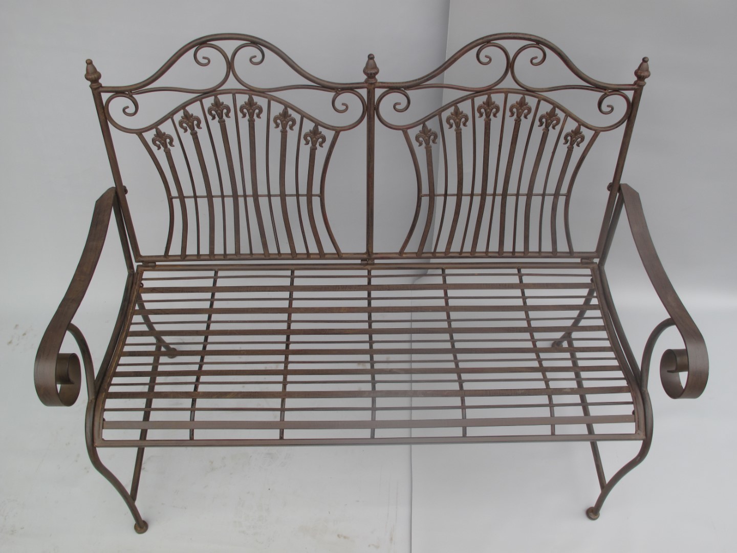 Bank Eisen braun rustikal L.120-H.97cm