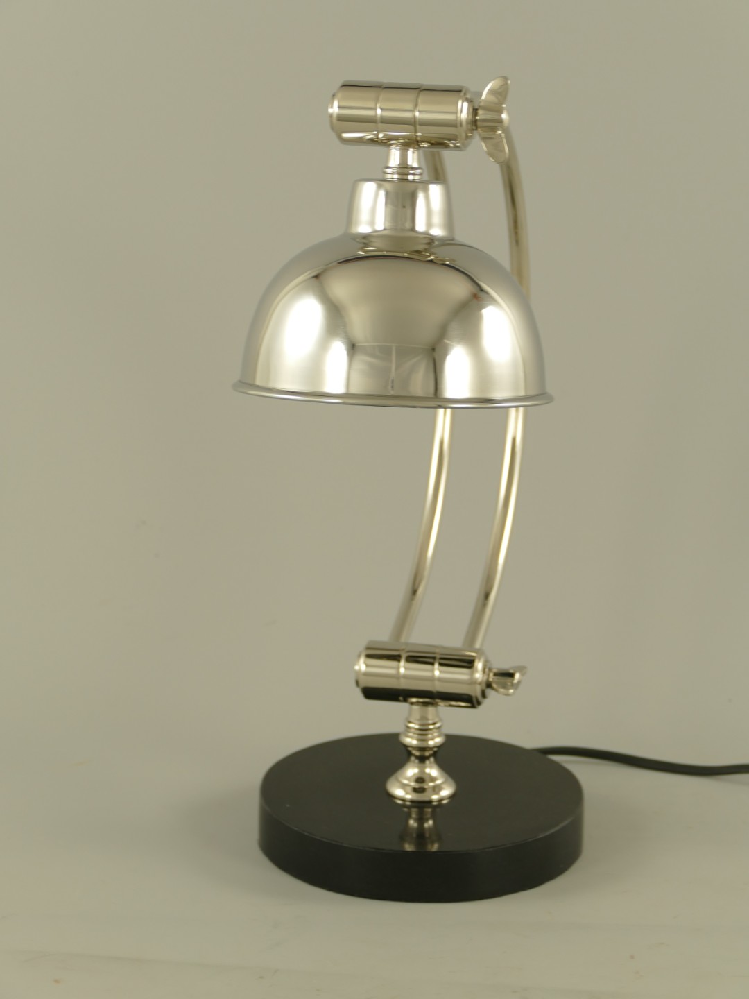 Stehlampe ALU vernickelt/Mamor H.38x26cm