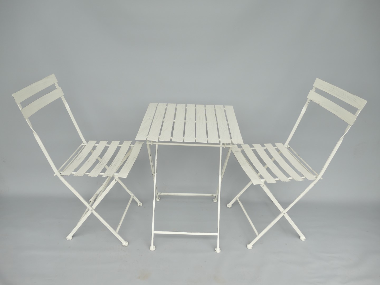 *RAUS*PREIS* Bistroset Eisen WEIß 2xStuhl/Tisch