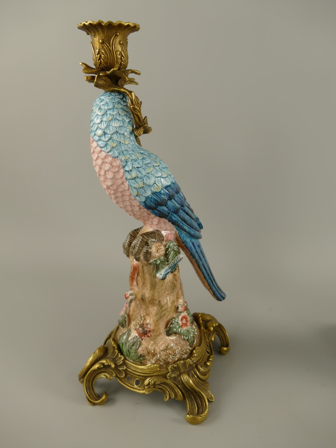 Porzellanvogel blau L/R Set/2 H.37x15cm SET!