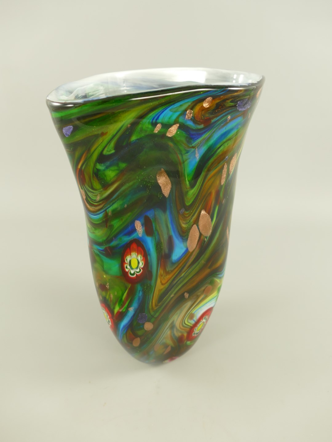 Glas Vase farbe H.35cm