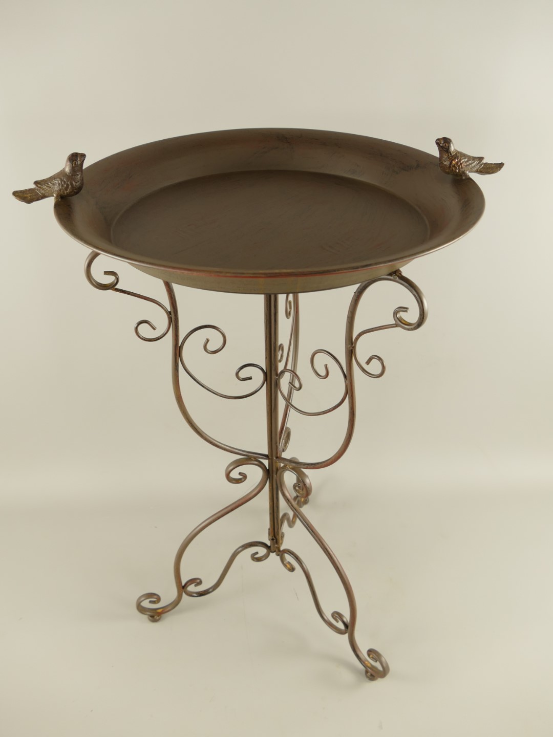 Vogeltränke Eisen rustikal braun H.74cm