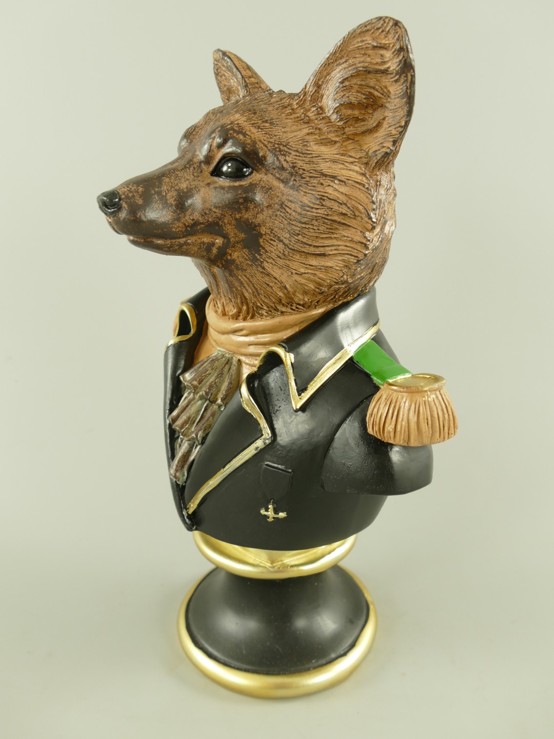 Figur Polystein Fuchs farbig H.31x20x13cm