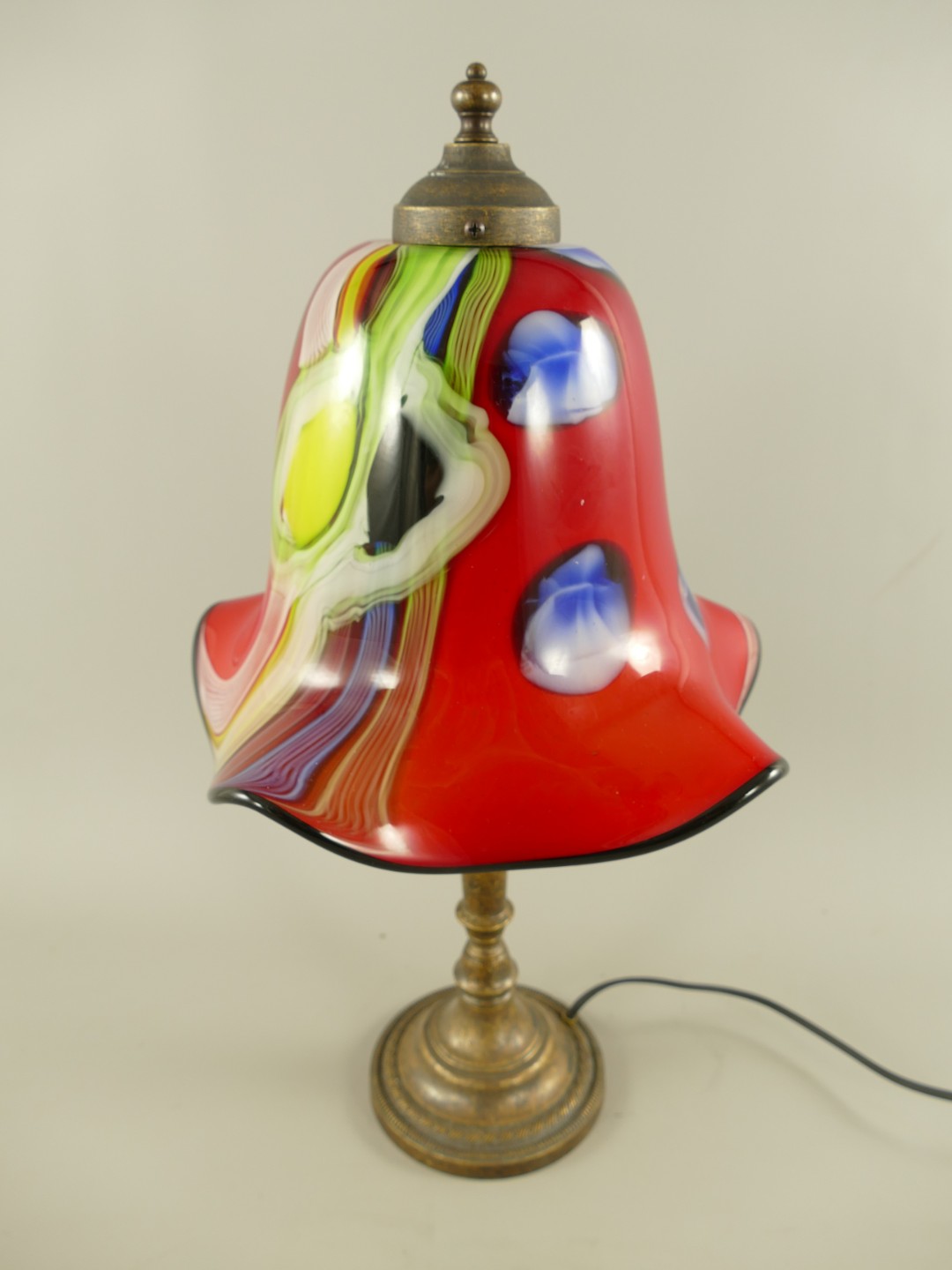 Lampenschirm/Fuss 130.052B Glas farbe H.53cm