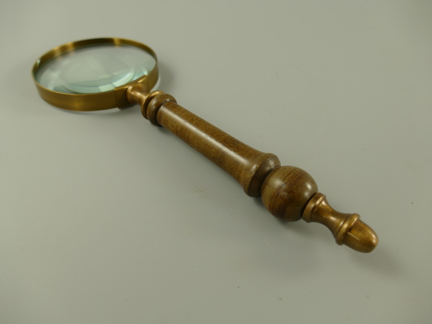 Brieföffner/Lupe brüniert liegend ständer L.24cm
