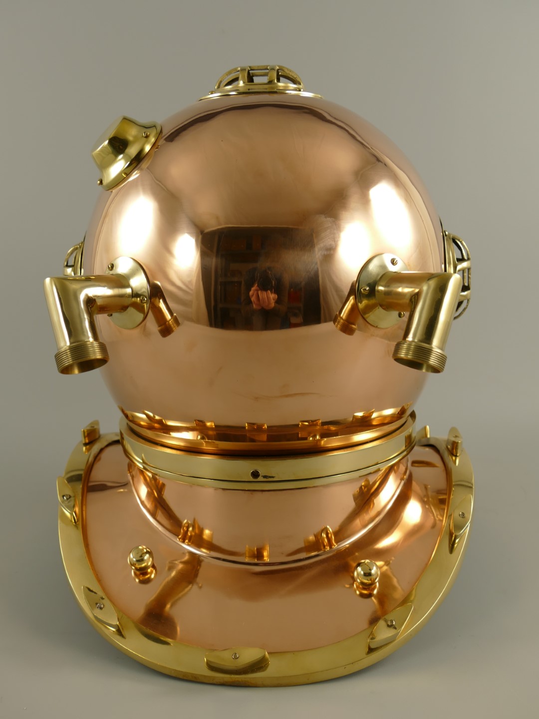 *NT Taucherhelm Kupfer H.45-D.35cm