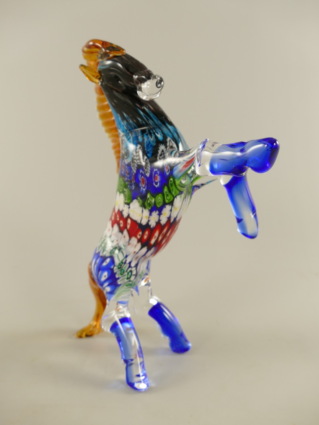 Glasfigur Pferd farbe H.28x22x10cm