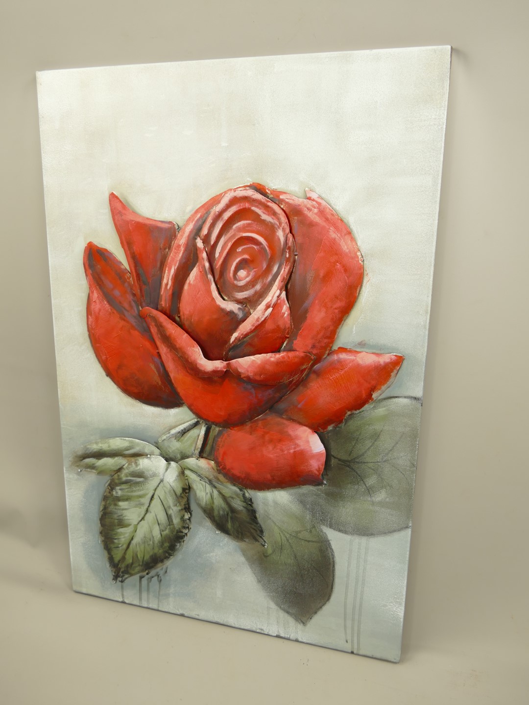 (*) Metallbild (3D) Eisen Blumen H.90x60cm