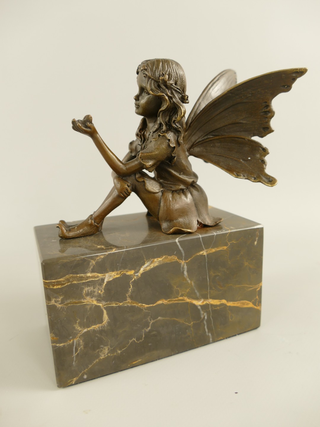 Figur Bronze Fee H.17x15x8cm