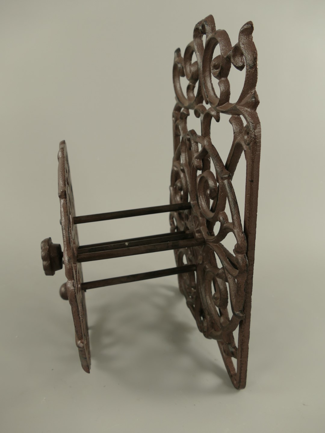 Schlauchhalter Schwengel rustikal braun H.35cm