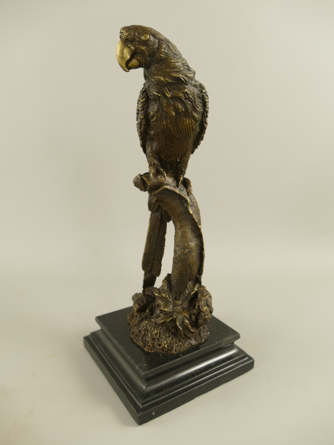 Figur Bronze Papageien H.33x14x14cm