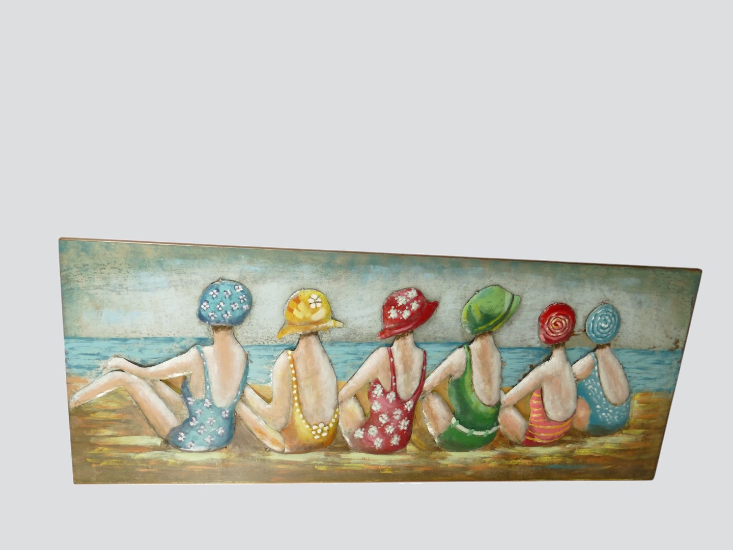 (*)Metallbild(3D) Eisen Frauen L.150x60cm