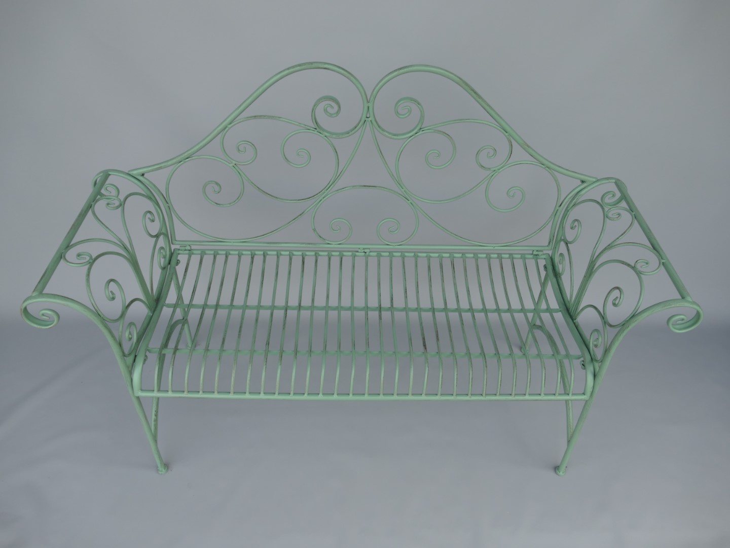 (*S)Bank Eisen rustikal grün L.137-H.96cm