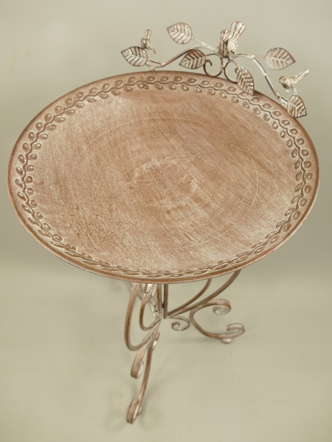 Vogeltränke Eisen rustikal braun H.80cm