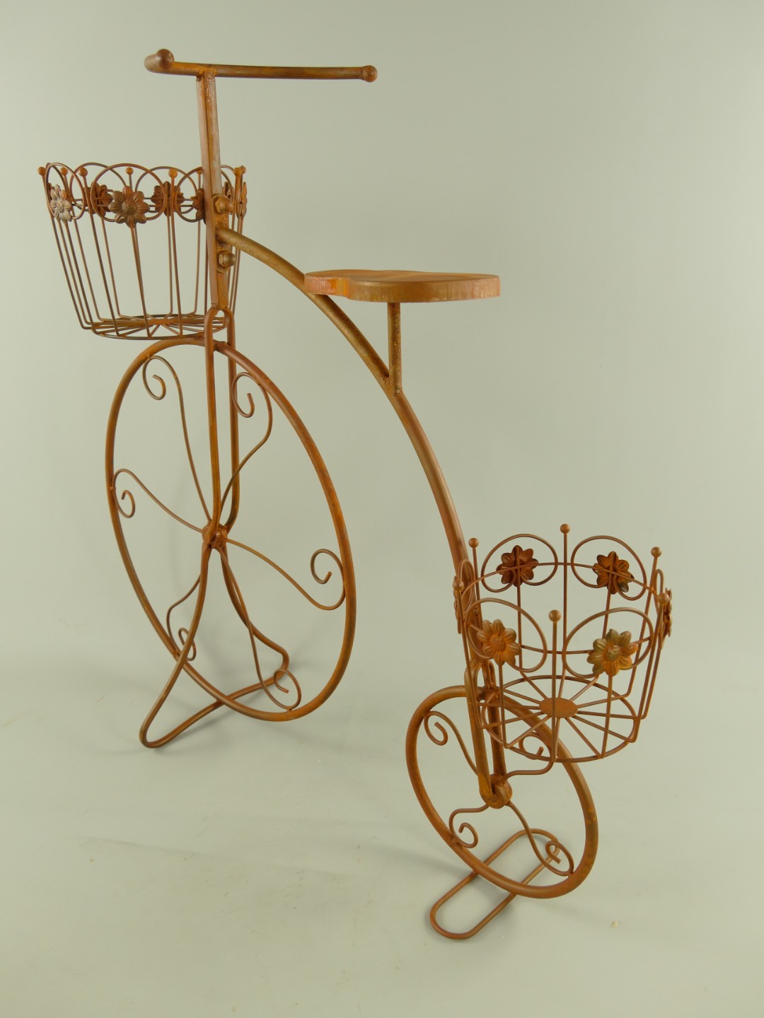 (*S) Blumen FAHRRAD Naturrost Farbig L.74cm