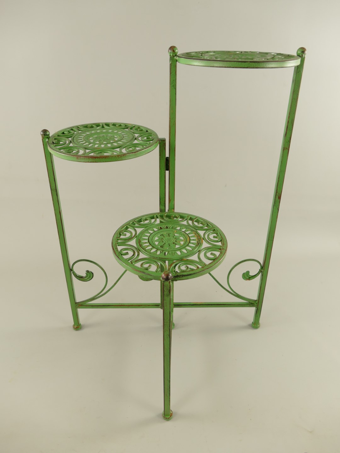 Tisch Eisen rust. grün 3tlg. H.67x47x45cm