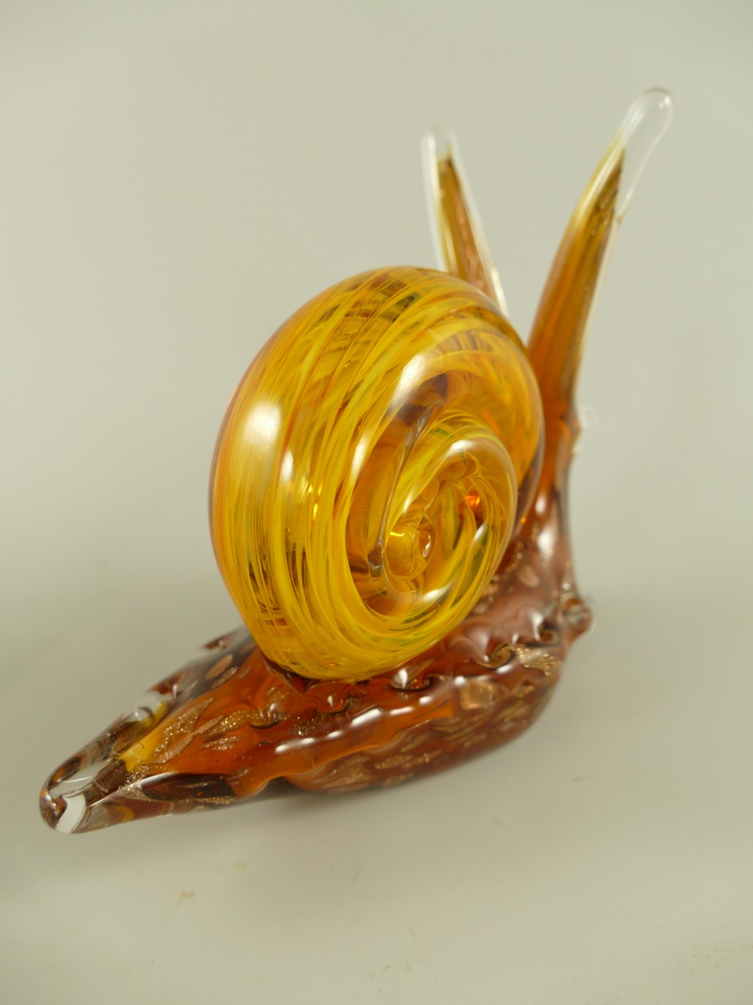 Glasfigur Schnecke farbe H.13cm
