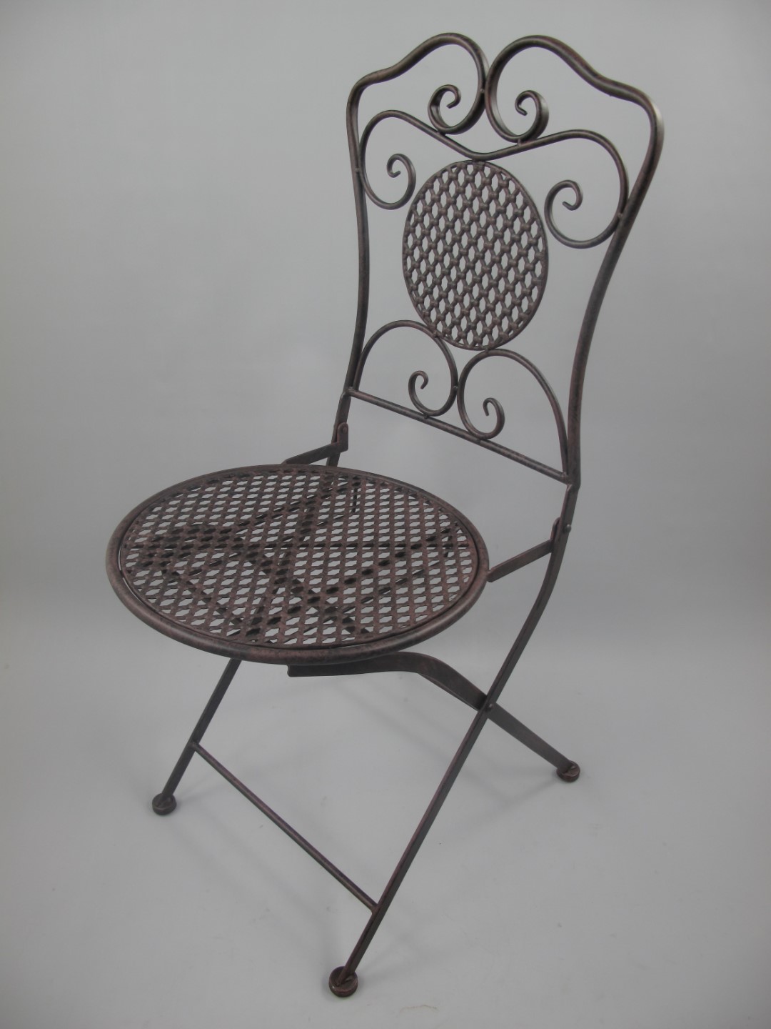 *NT 2xStuhl/Tisch(60) H.70cm Eisen antikbraun SET!