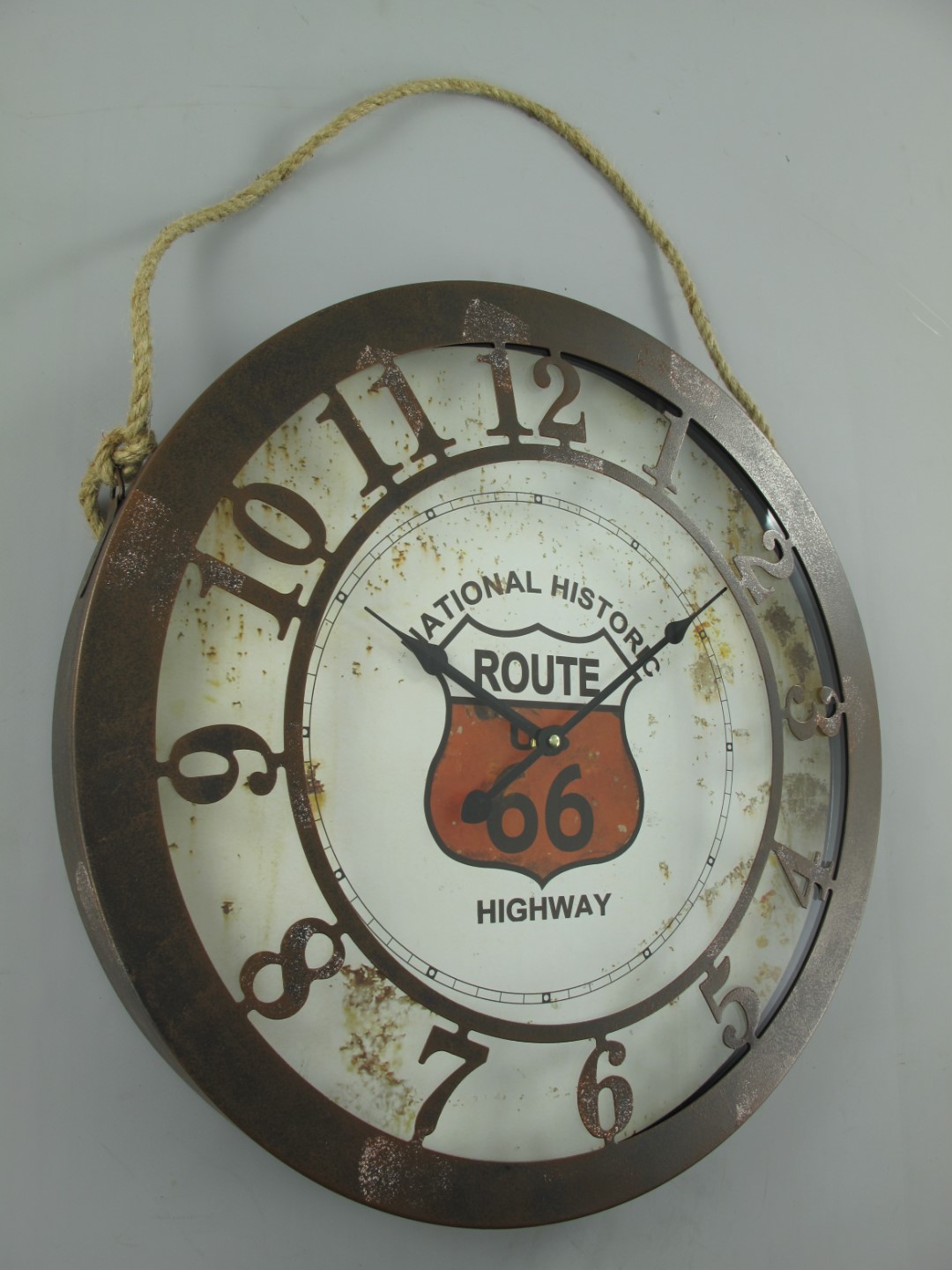 Wanduhr Route*66(Batterie) Eisen D.50cm