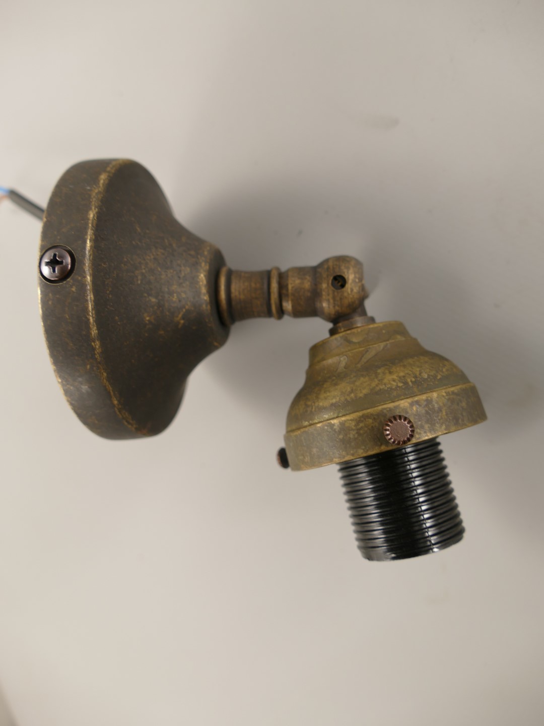 Deckenhalter E14 Mes./brün. o. Schirm Gh.4!-H.14cm