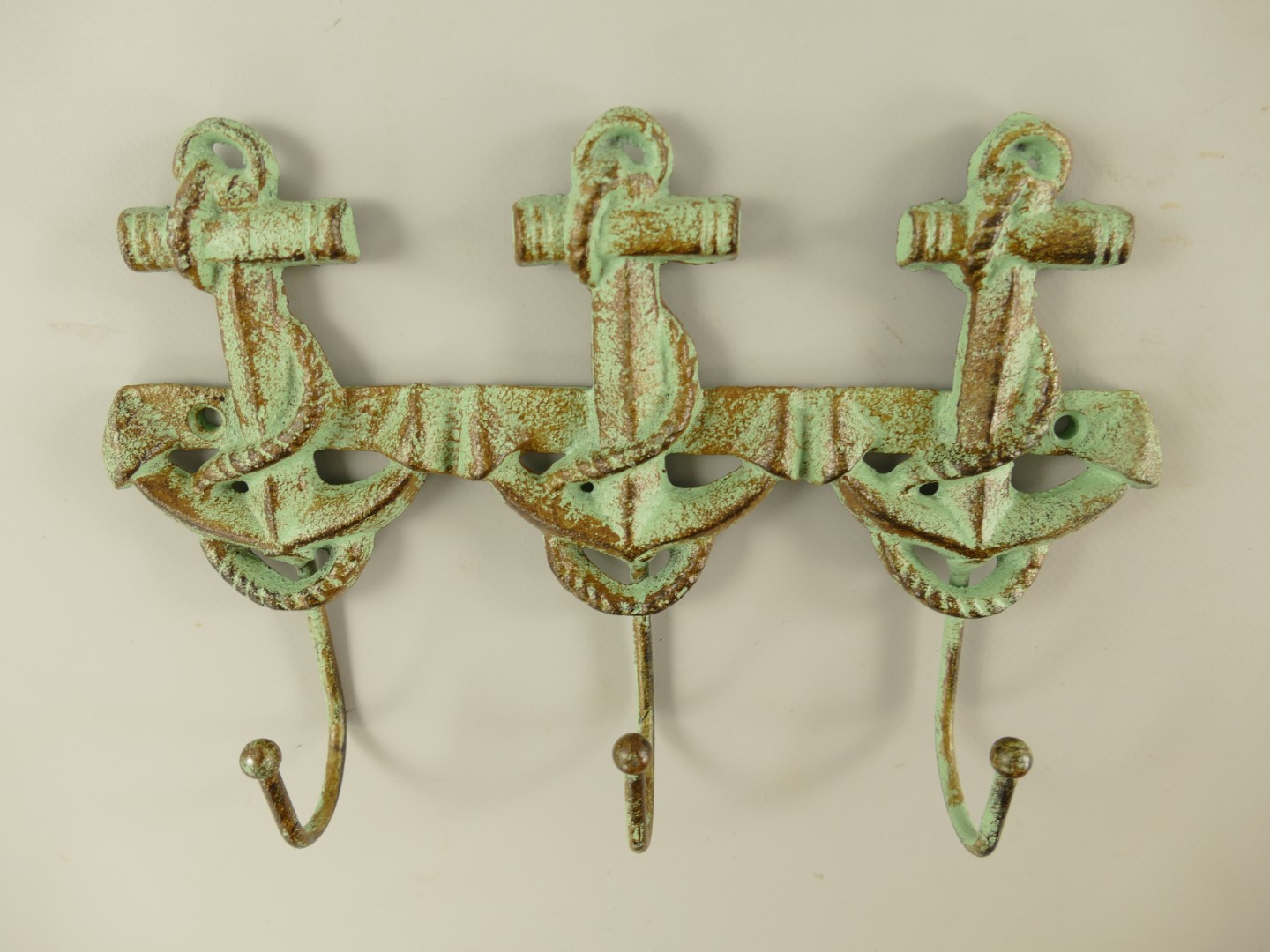 Wandhaken Anker Gußeisen farbig L.23cm