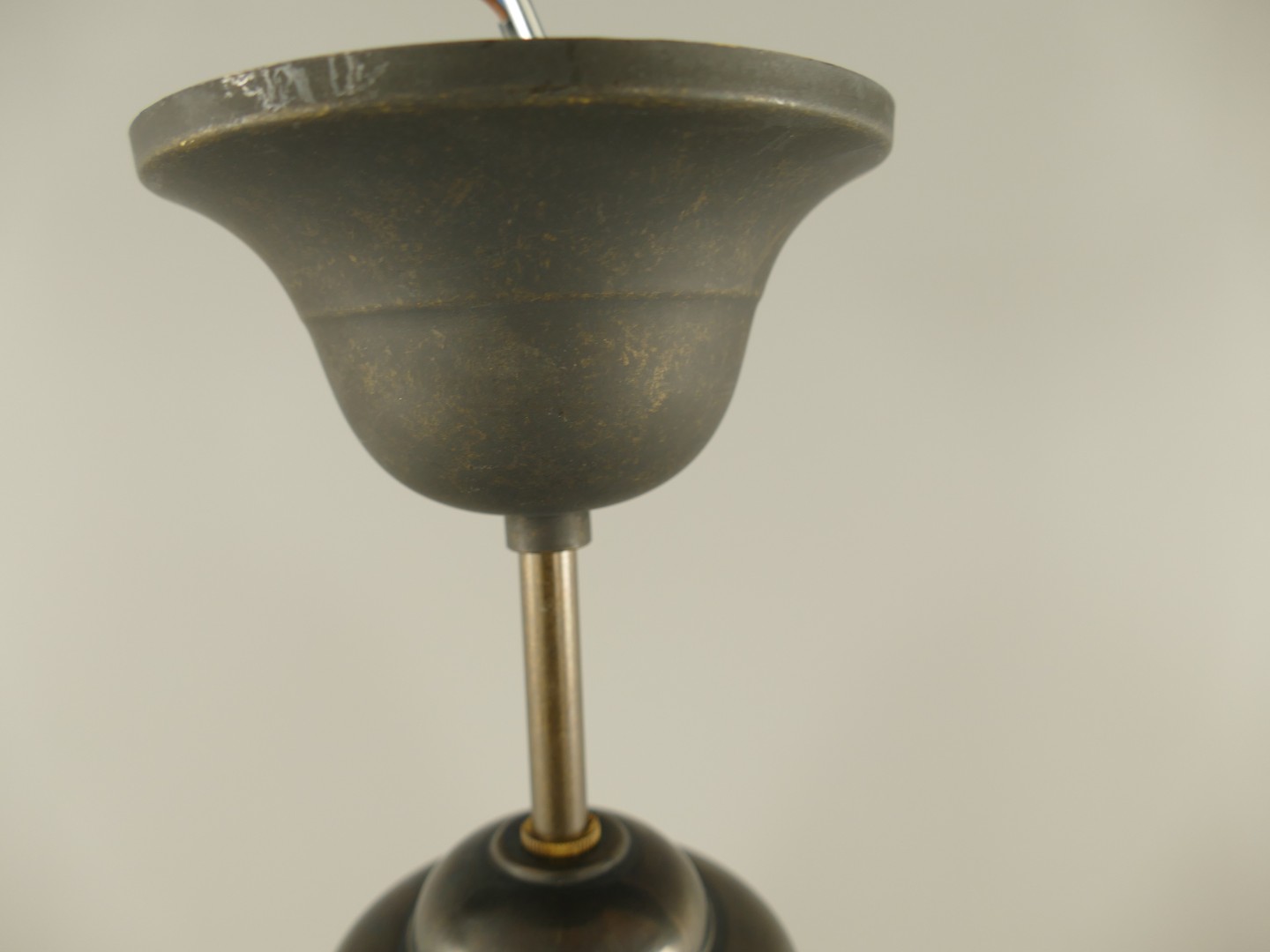 Lampe Messing brün. Schirm(111.166G2*B) H.32cm