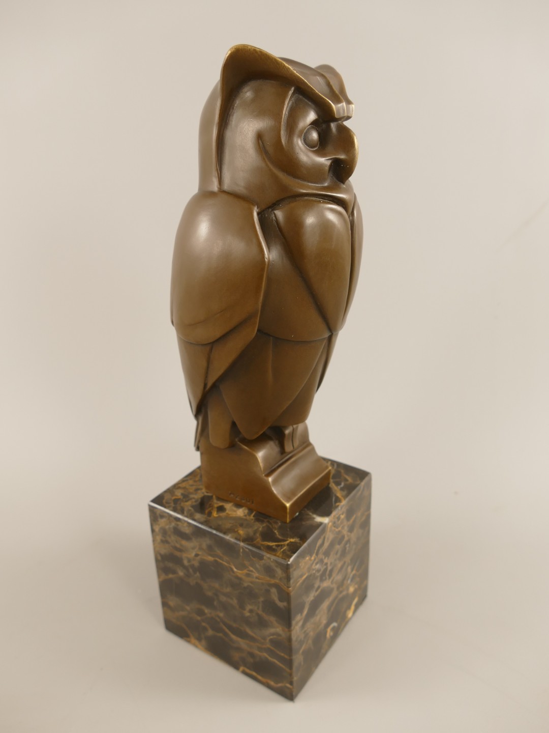 Figur Bronze Eule H.34x10cm