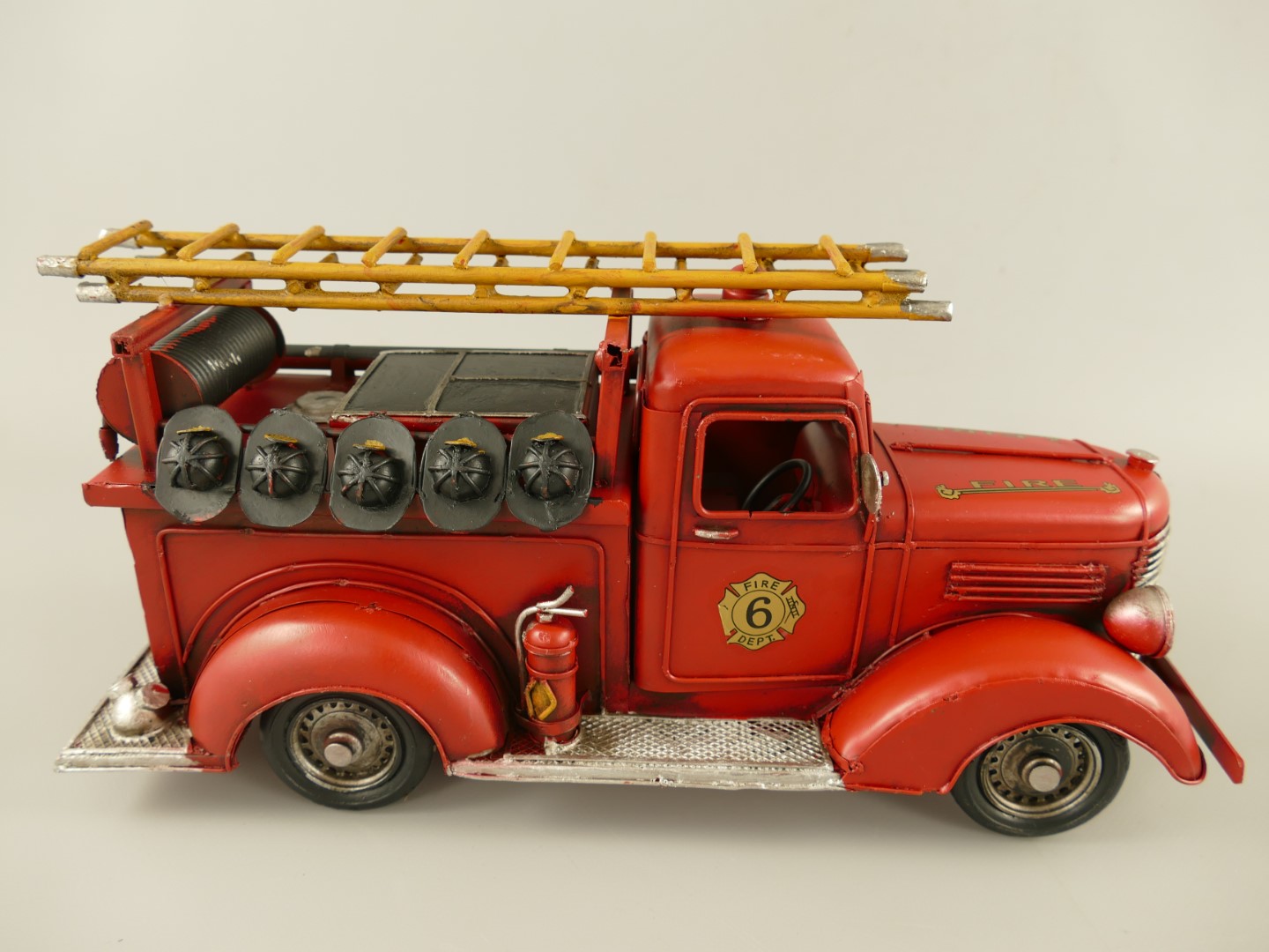 Feuerwehrwagen Antik Eisen L.35cm