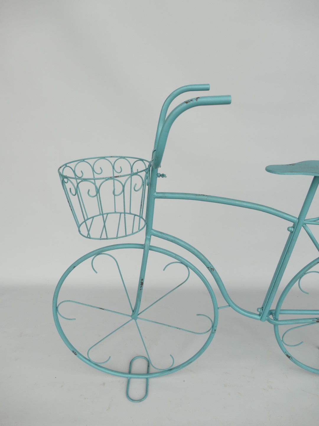 (*S) Blumen FAHRRAD rustik blau L.112cm