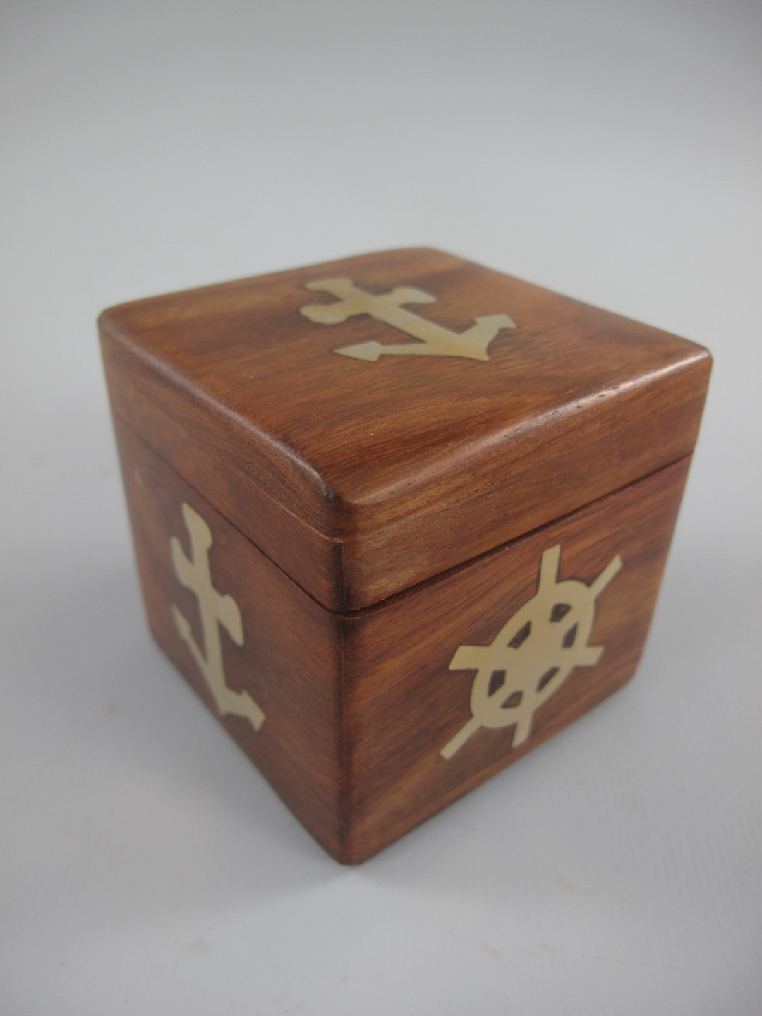 *ANG Würfel(6St.) Holzbox motiv(Nautic) 7x7x7cm
