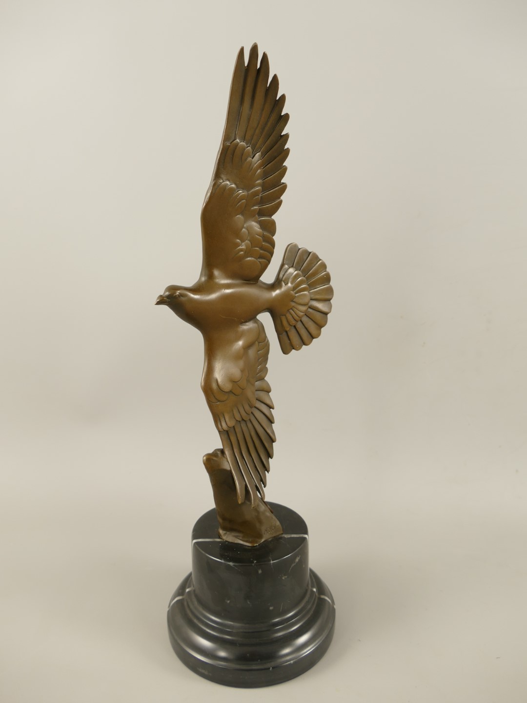 *RAUS*PREIS* Figur Bronze Taube im Flug H.39cm