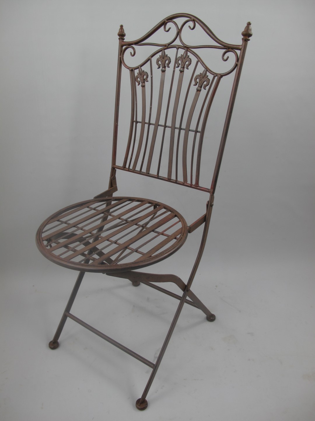 *NT 2Stuhl/Tisch(70) H.93cm Eisen rust BRAUN SET!!