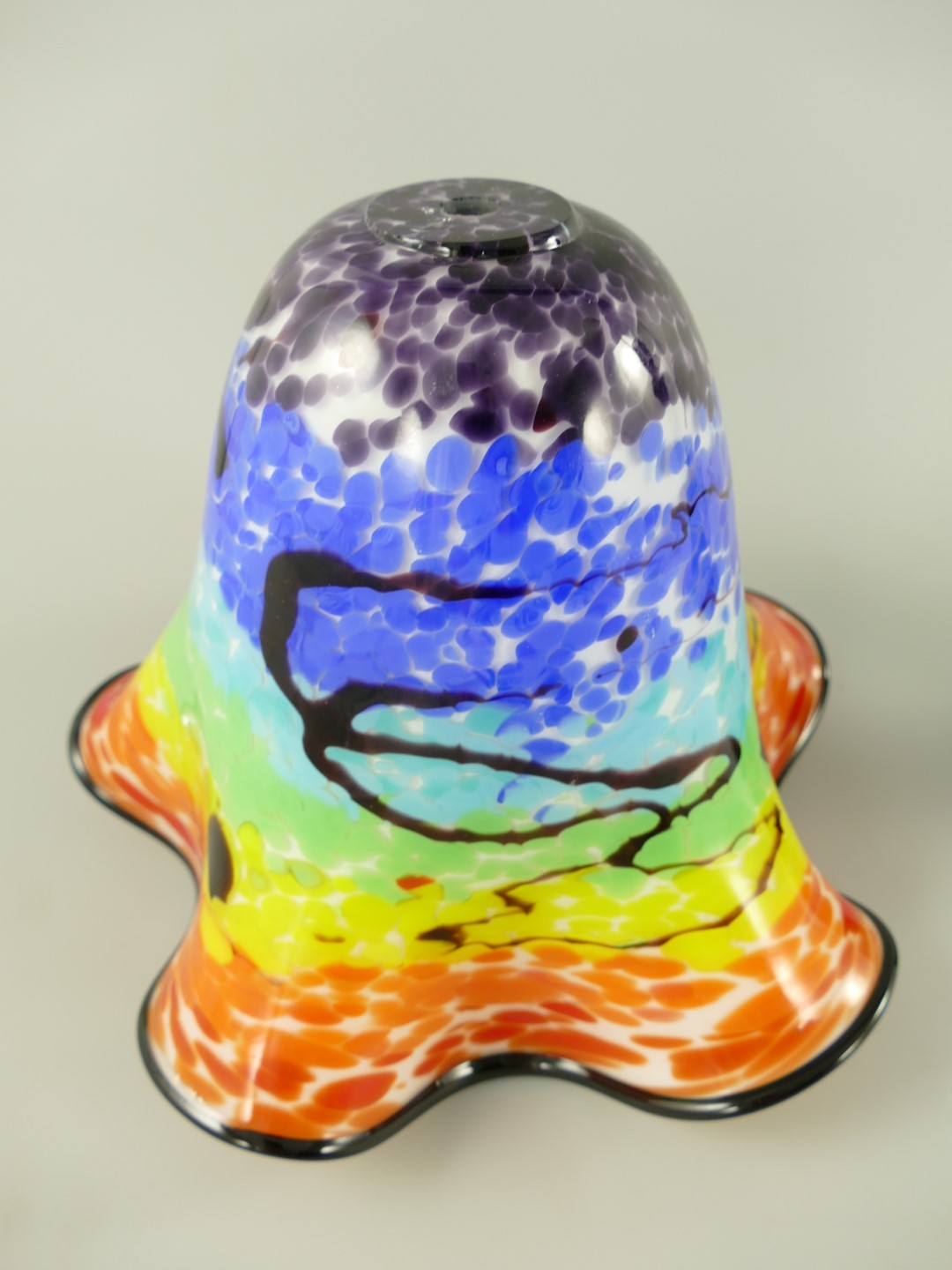 Lampenschirm Glas farbe BUNT!! H.23cm