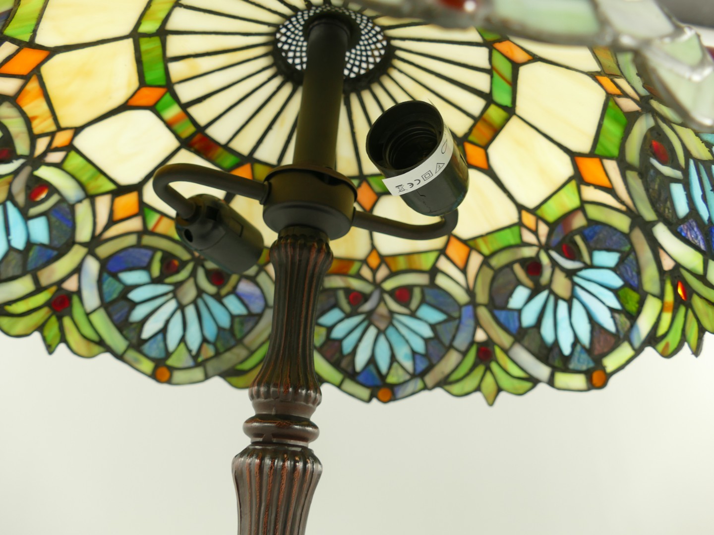 Lampe Tiffany fassung 2x E27 H.58cm