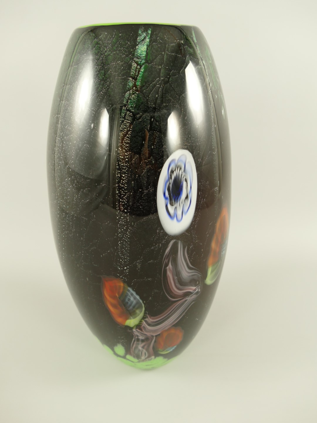 *ANG. Glas Vase farbe H.36cm
