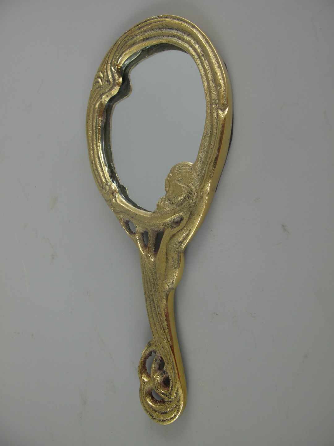 Handspiegel Dame Messing L.16x7cm